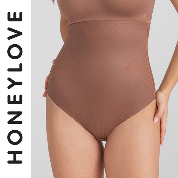 Honeylove Shadow Sculpt High Waist Brief in TOFFEE Plus Size 2X Shapewear Faja - Picture 1 of 15